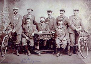 Wilhelm JAROSCH and his brother Heinrich at the first Vienna Bicycle Club.