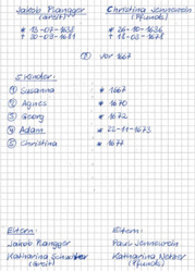 Handschriftliche Abschrift der Daten aus den Matriken des Tiroler Landesarchivs.